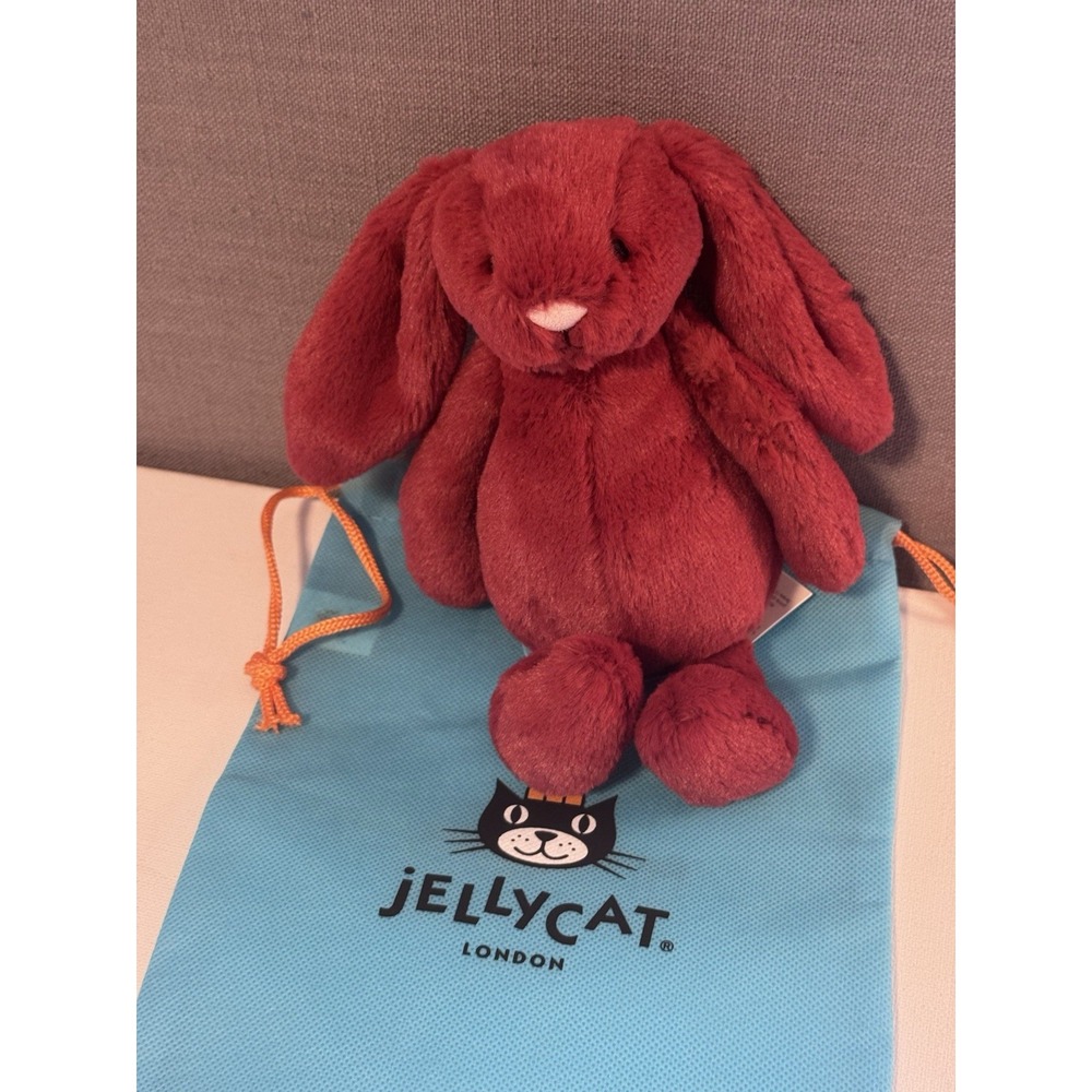 AUTHENTIC Jellycat Little Bashful Redcurrant Bunny- NWT Retired